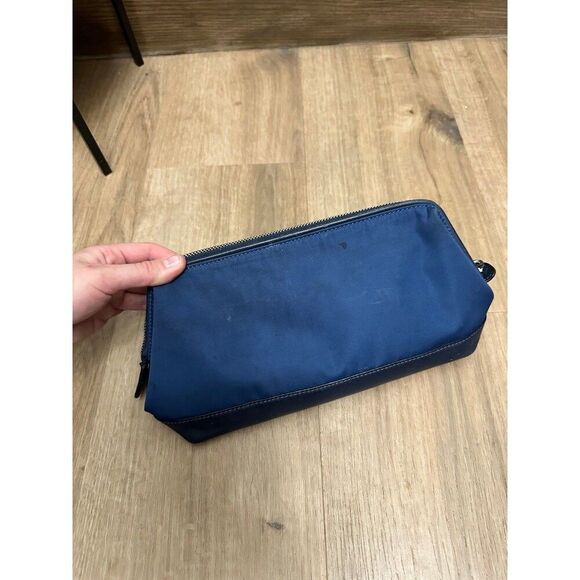 Coach Dark Blue Toiletry Travel Zip Up Back - Picture 3 of 5
